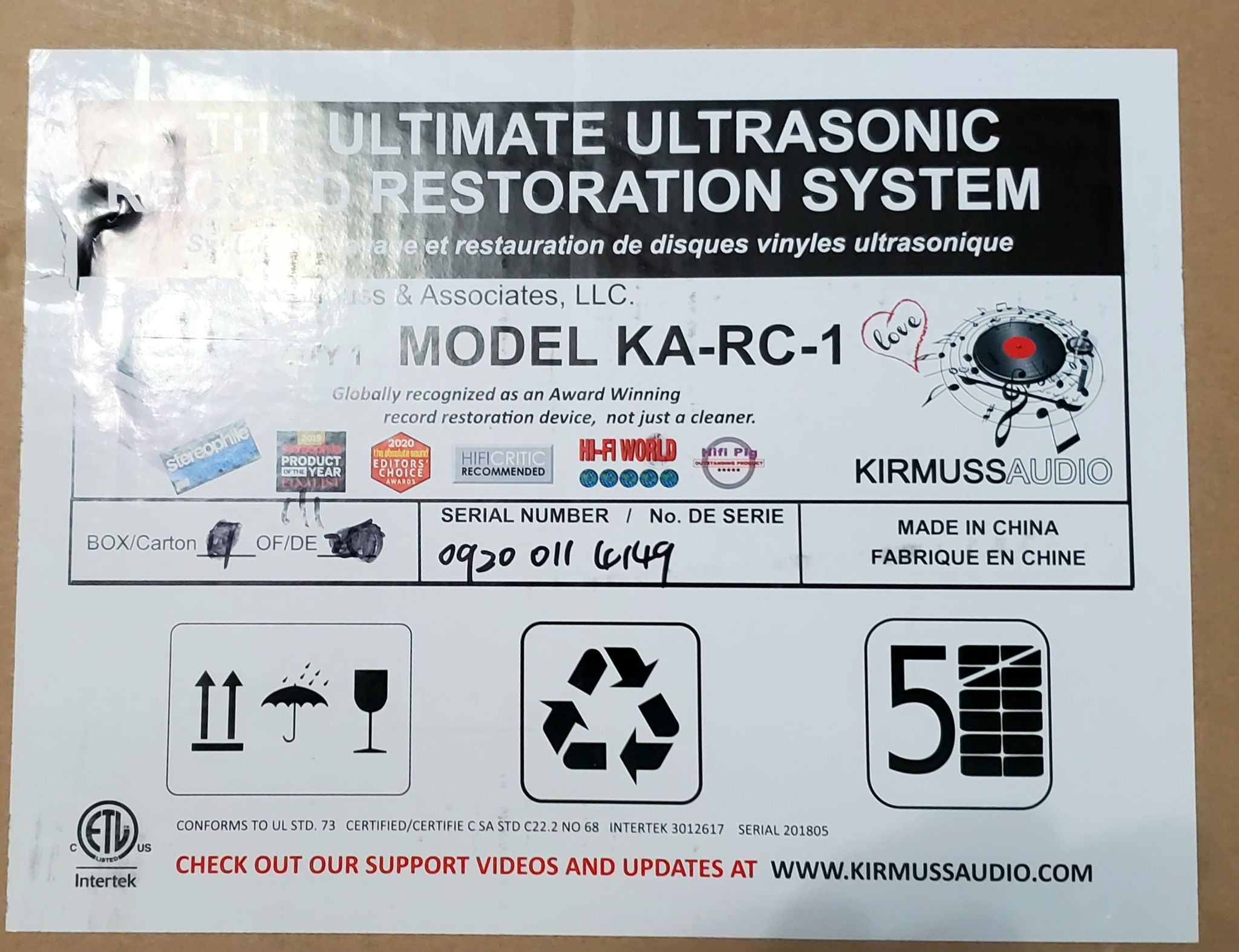 Kirmuss Audio KA-RC-1 Ultrasonic Record Cleaner 13