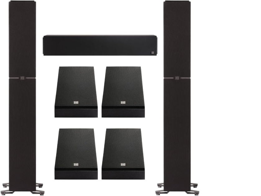 Definitive Technology Dymension 7 Channel Surround Sound System - Bundle with (2) DM60 Towers, (1) DM20 Center Channel, and (4) DM95 Rear Speakers - DEFDM60TWO_DM20_DM95TWO