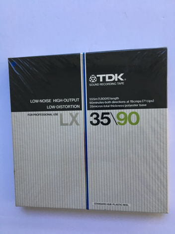 TDK LX 35/90 Reel to Reel tape new sealed low noise hig...