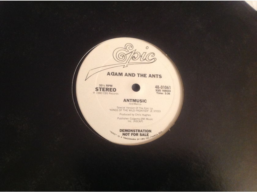 Adam And The Ants Antmusic/Don't Be Square (Be There) Epic Records Promo 12 Inch