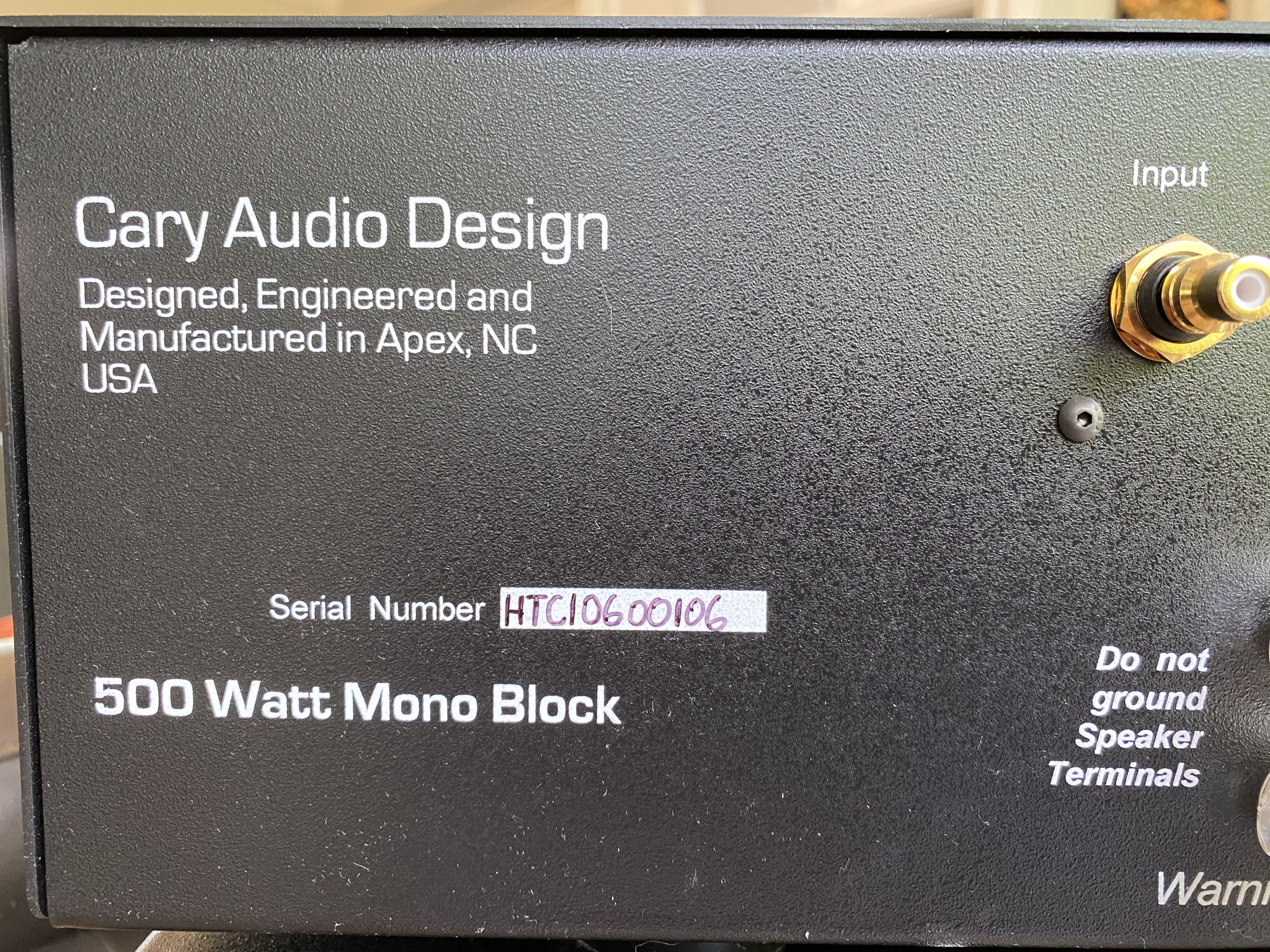Cary Audio  Cinema 1 Monoblock Power Amplifiers (pair)(... 9