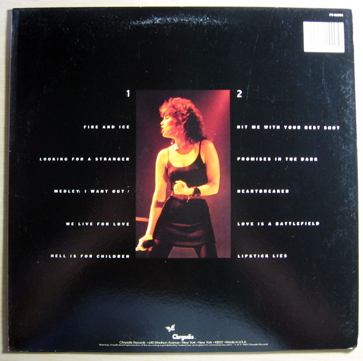 Pat Benatar - Live From Earth 1983 NM- Vinyl LP Chrysal... 2