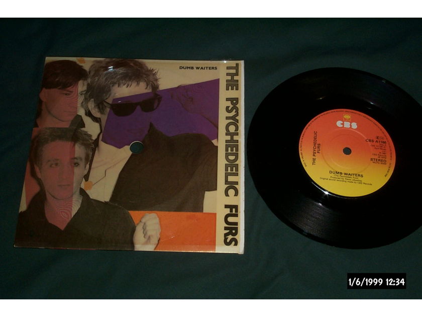 Psychedelic Furs - Dumb Waiters/Dash CBS Records  U.K. 45 Single With Picture Sleeve Vinyl NM