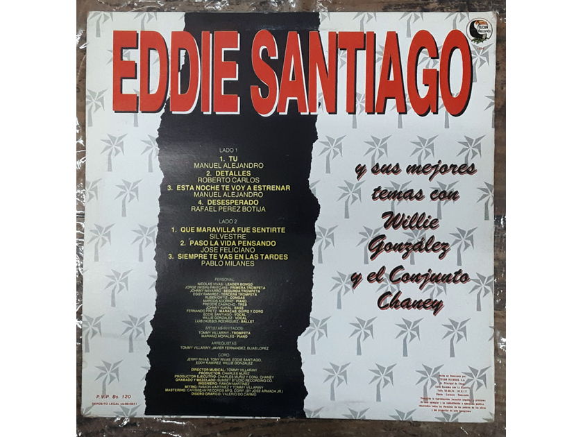 Eddie Santiago - El Romantico De La Salsa EX+ Vinyl LP Venezuela Tucan Records LPT-1036