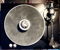 Top view of Turntable with record clamp