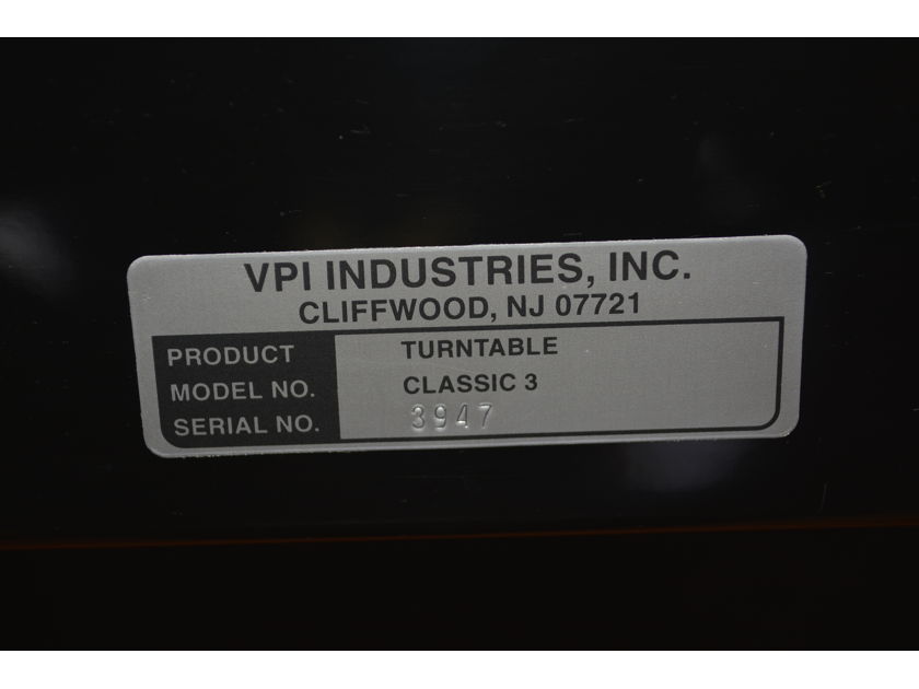 VPI Industries Classic 3 -- Excellent Condition (see pics!)