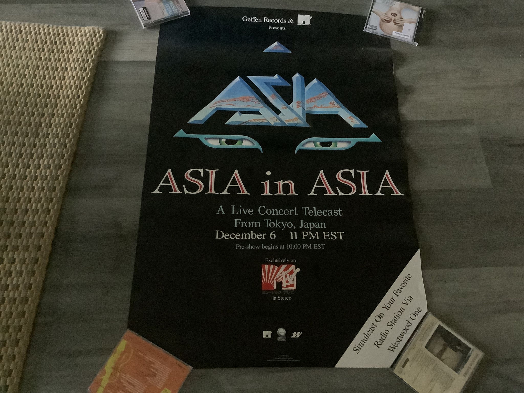 Asia In Asia Geffen Records Promo Poster  Asia In Asia