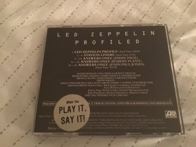 Led Zeppelin Atlantic Records Promo Compact Disc  Profi...