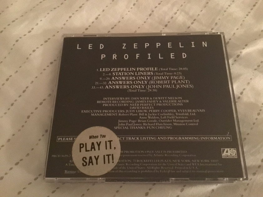 Led Zeppelin Atlantic Records Promo Compact Disc  Profiled