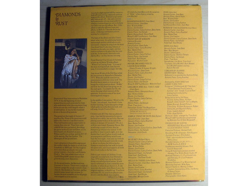 Joan Baez - Diamonds & Rust - 1975 A&M Records SP-4527