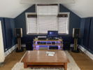 Renovated my listening room. New floors, paint, recovered sound panels. 