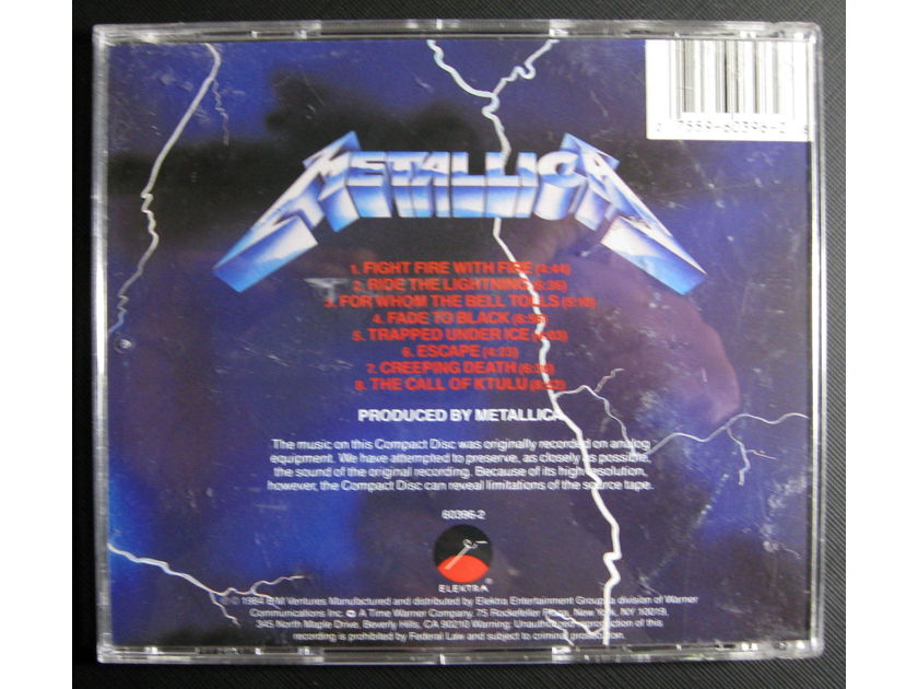Metallica - Ride The Lightning - Remastered Elektra 9 60396-2