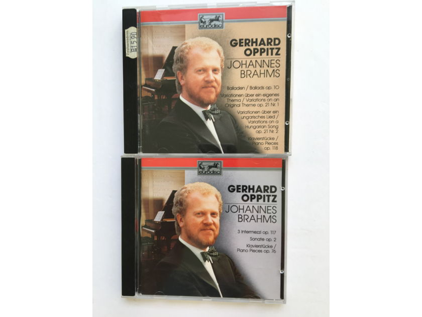 Gerhard Oppitz Johannes Brahms  Eurodisc 2 cds 1990 Bmg classics
