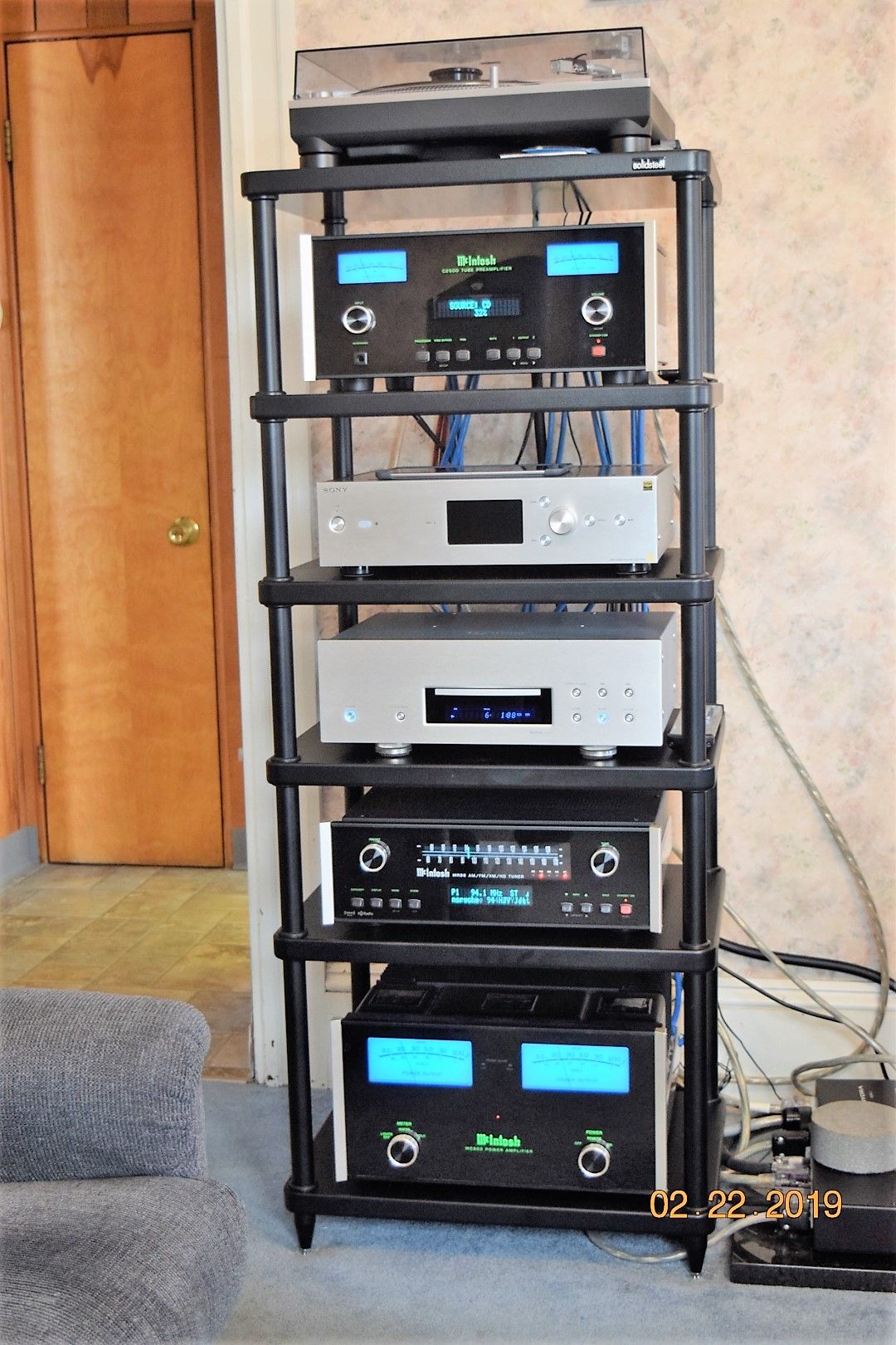 Audio Rack Of Components