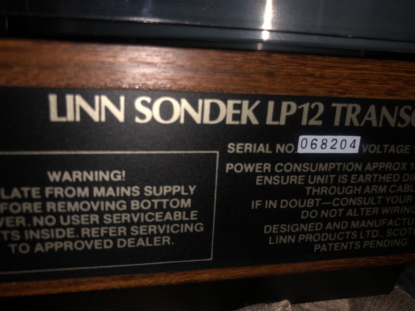 Linn LP-12 Sondek with tonearm. Koetsu cartridge not included (but can be added)