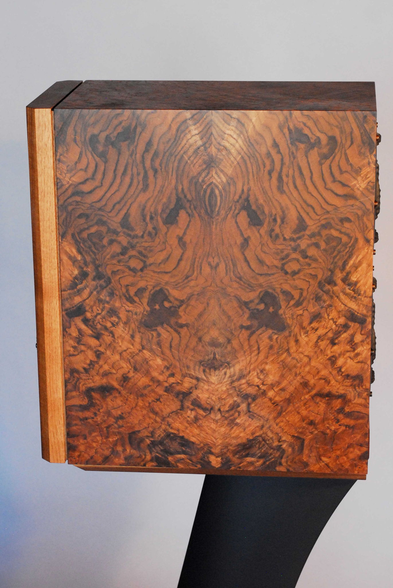 Burl walnut expertly book matched.