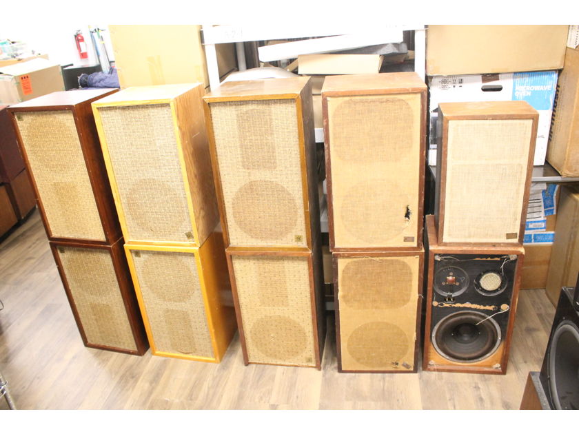 Lot of 11 AR Speakers - AR2 X 3 Pairs +1 piece, AR5 X 1 Pair, AR2ax X 1 piece, AR6 X 1 piece