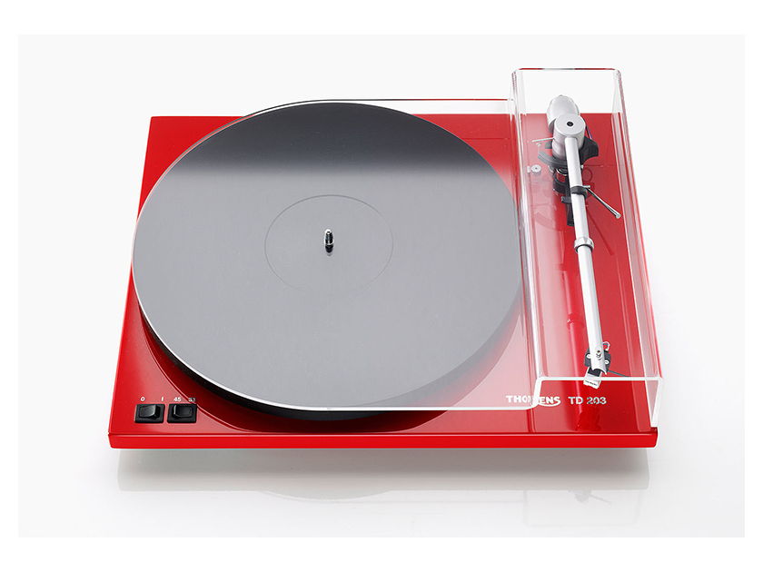 THORENS TD-203 Analog Turntable (Red): Excellent DEMO; Full Warranty; 39% Off; Free Shipping