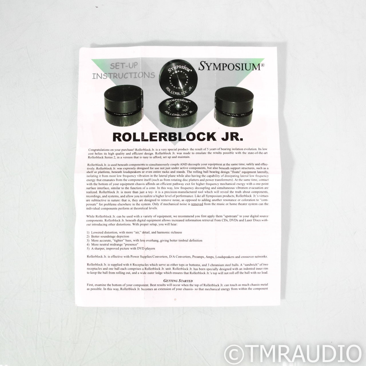 Symposium Acoustics RollerBlock Jr Isolation Feet; Set ... 8