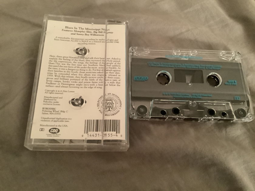 Various Artists Ryko Records Pre Recorded Cassette Chrome Tape Blues In The Mississippi Night