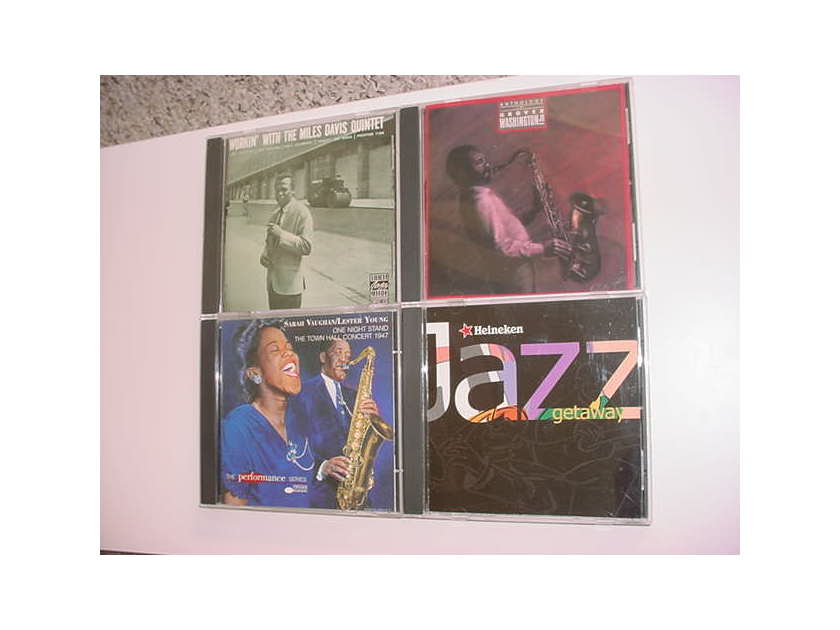 JAZZ CD LOT OF 4 - Sarah Vaughan With Lester Young Grover Washington  Heineken jazz getaway various Miles Davis