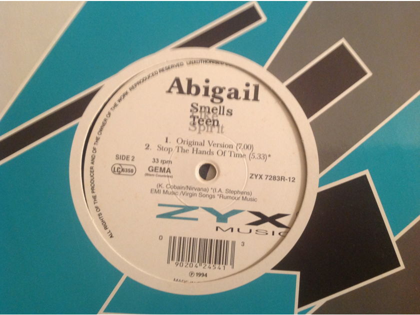 Abigail Smells Like Teen Spirit ZYX  Records Germany 12 Inch Kurt Cobain Nirvana