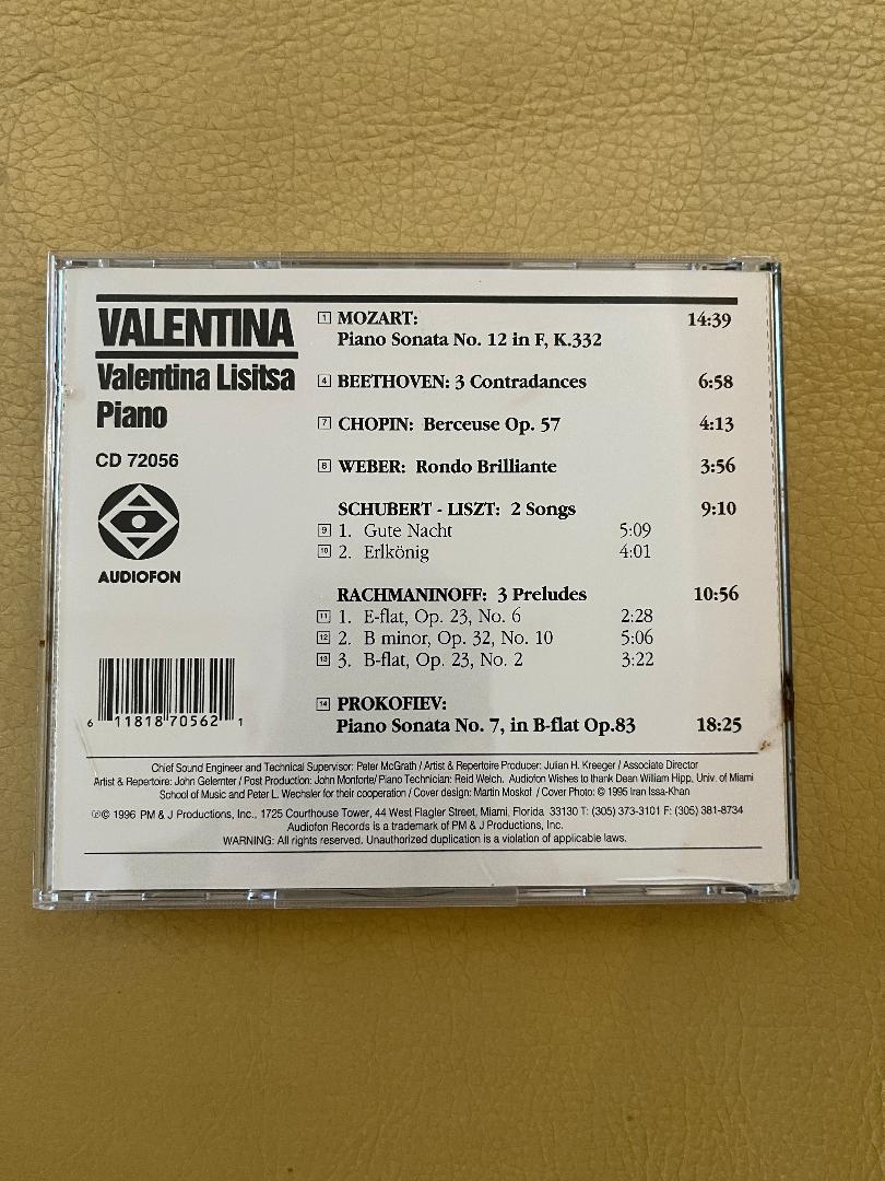 VALENDTINA LISITSA Piano VALENTINA LISITSA-AUDIOFON CD 2