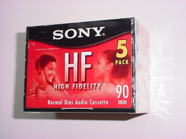 SEALED SONY Audio Cassette tapes package of 5 - HF HIGH...