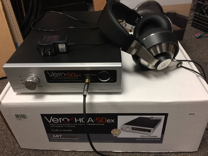 MIT Vero 50ex headphone amplifier with a pair of final Sonorous VI headphones