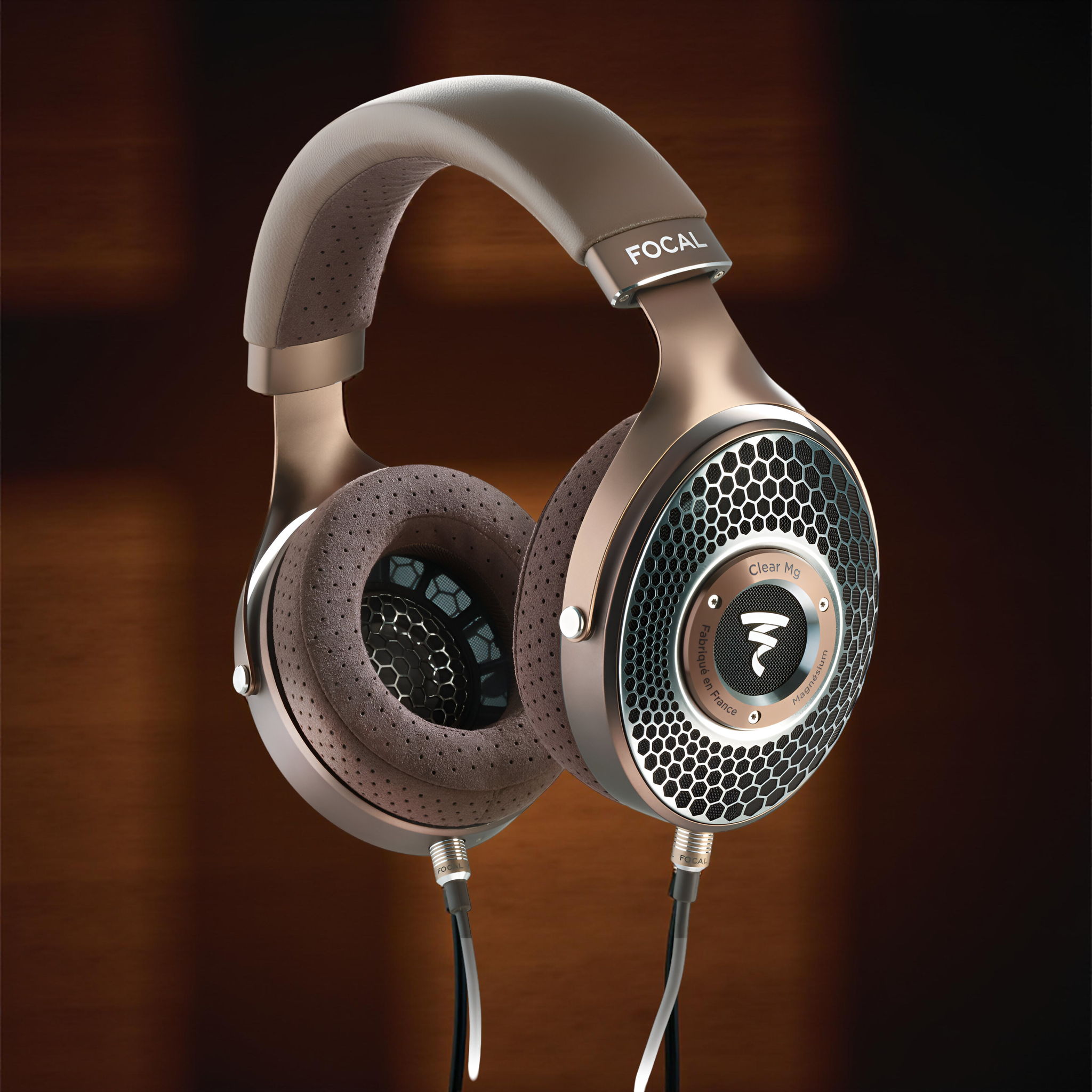 Focal Clear Mg Open-Back Headphones - Brown - 40% Off
