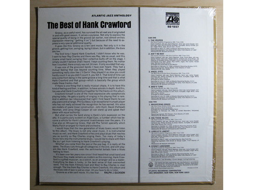 Hank Crawford - The Best Of Hank Crawford 1970 SEALED ORIGINAL VINYL LP Atlantic SD 1557