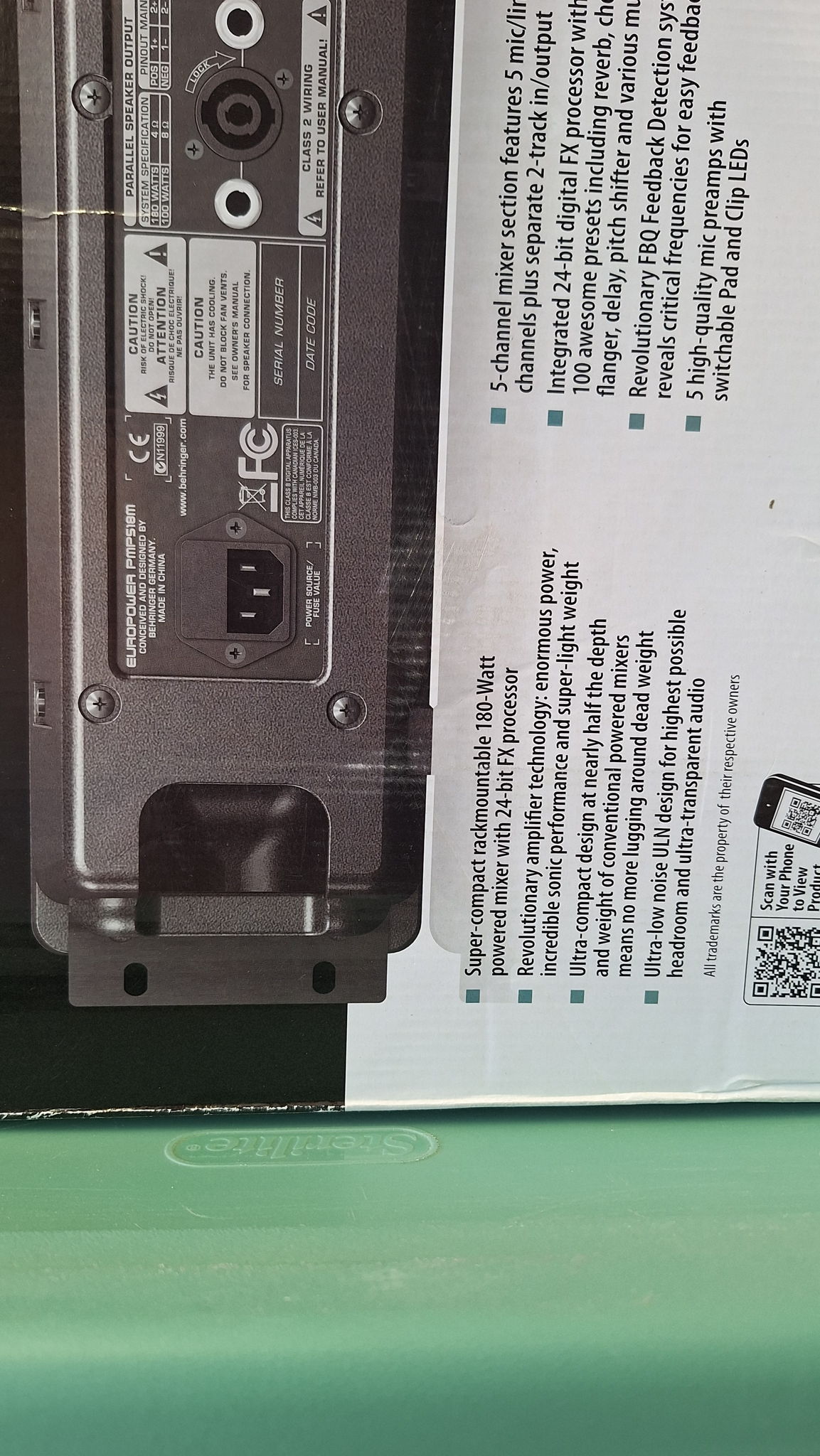 Europower PMP518M Ultra Compaact 180 Watt 5 Channel Pow... 4