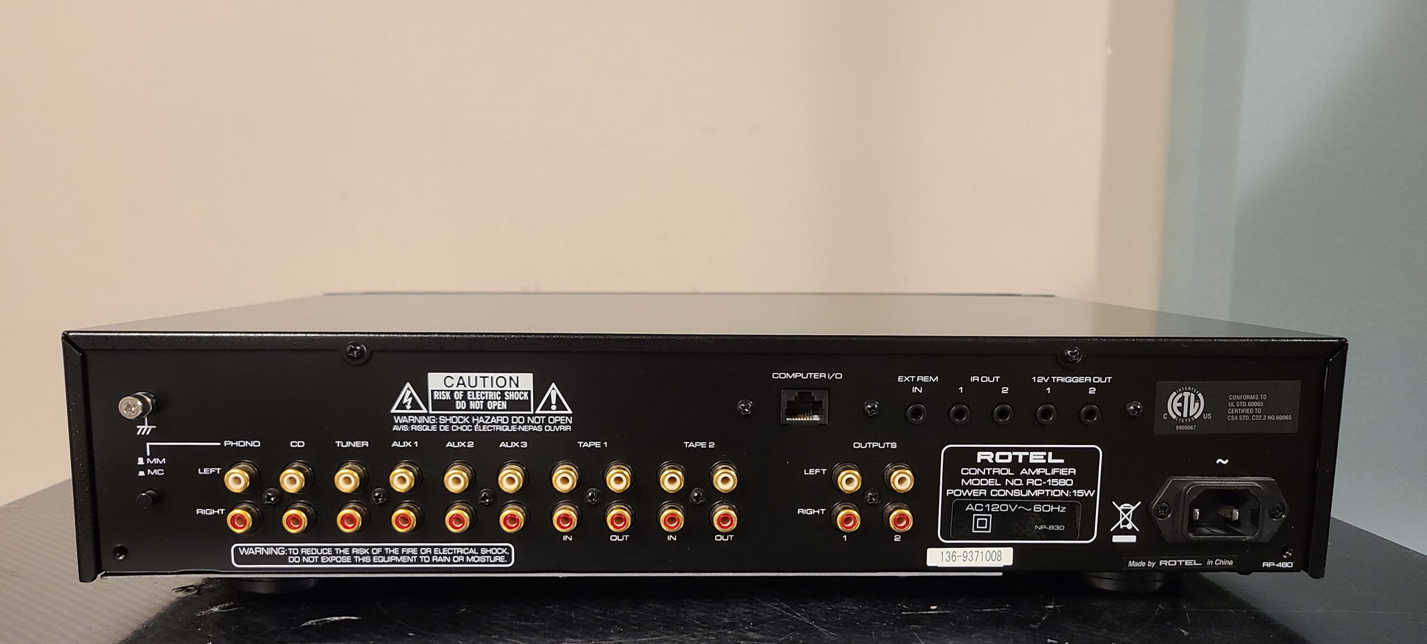 Rotel RC-1580 Stereo Preamplifier 5