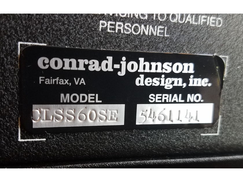 Conrad Johnson Classic 60SE Tube Amp with Many Upgrades!