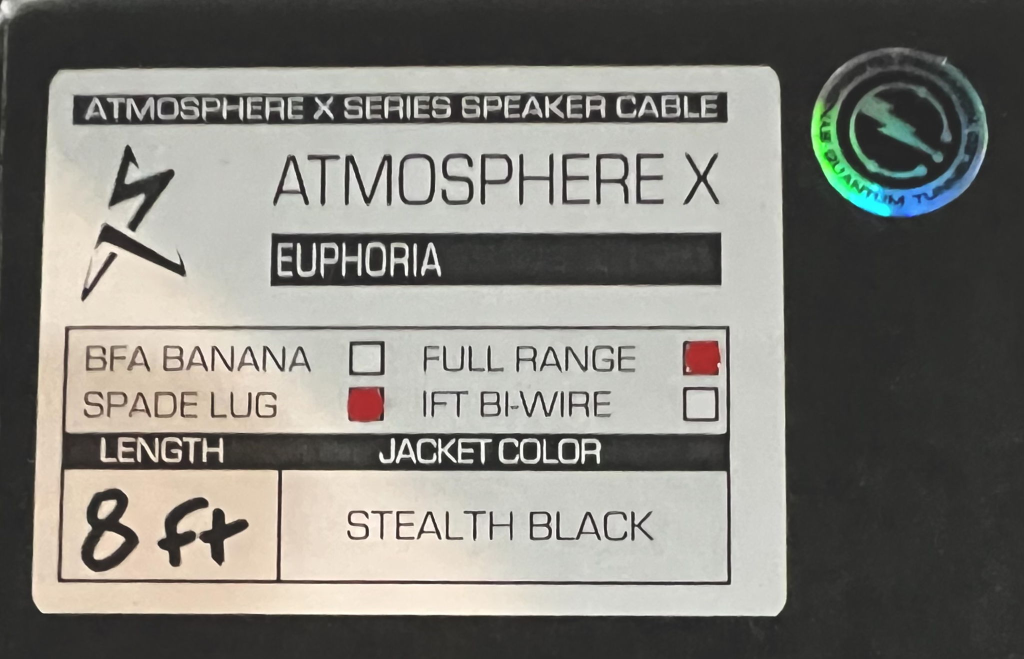 Synergistic Research Atmosphire X Euphoria 10' Bi Wire 3