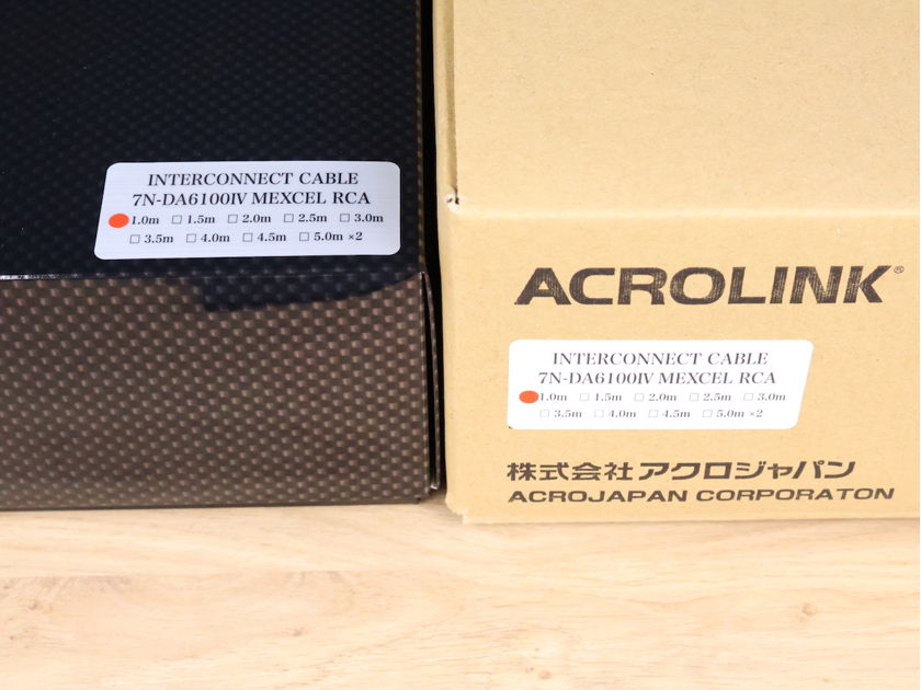 Acrolink Esoteric 7N-DA6100IV Mexcel highend audio interconnects RCA 1,0 metre NEW