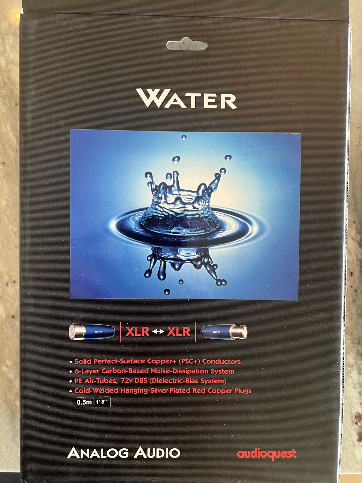 AudioQuest Water .5M Pair XLR 3