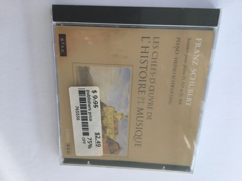 Franz Schubert Heino Schwarting piano Sonatas pour piano D sealed new cd