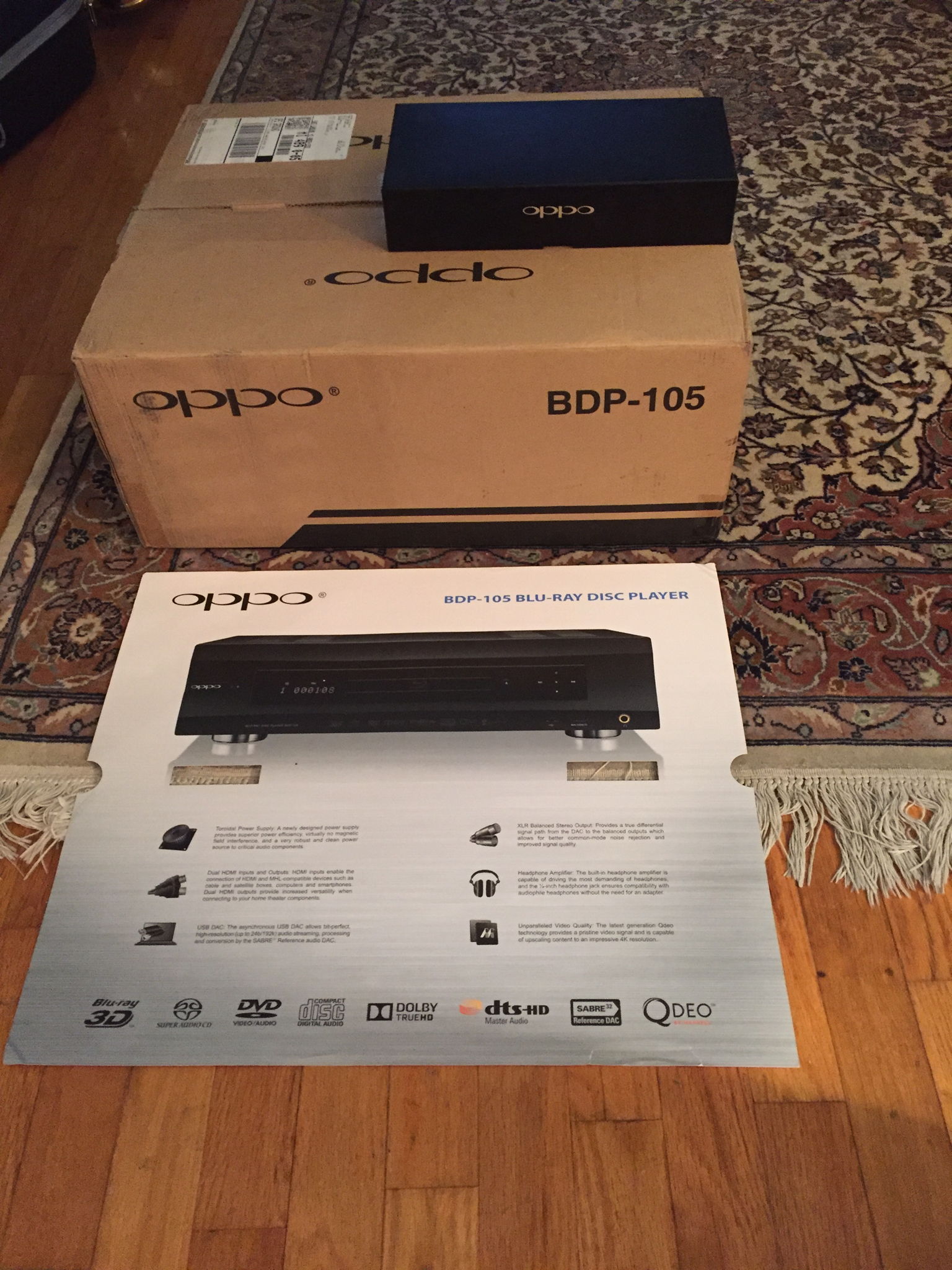 OPPO BDP-105 Blu-ray, SACD, CD Player, DAC, w/ Box, Acc... 5