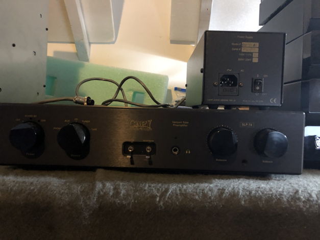 Cary Audio SLP-74 tube preamplifier & external power su...