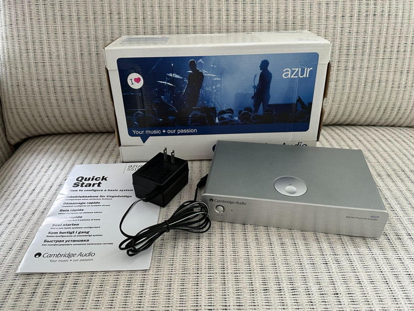 Cambridge Audio Azur 651p Phono Preamp MM / MC (Silver, with Box