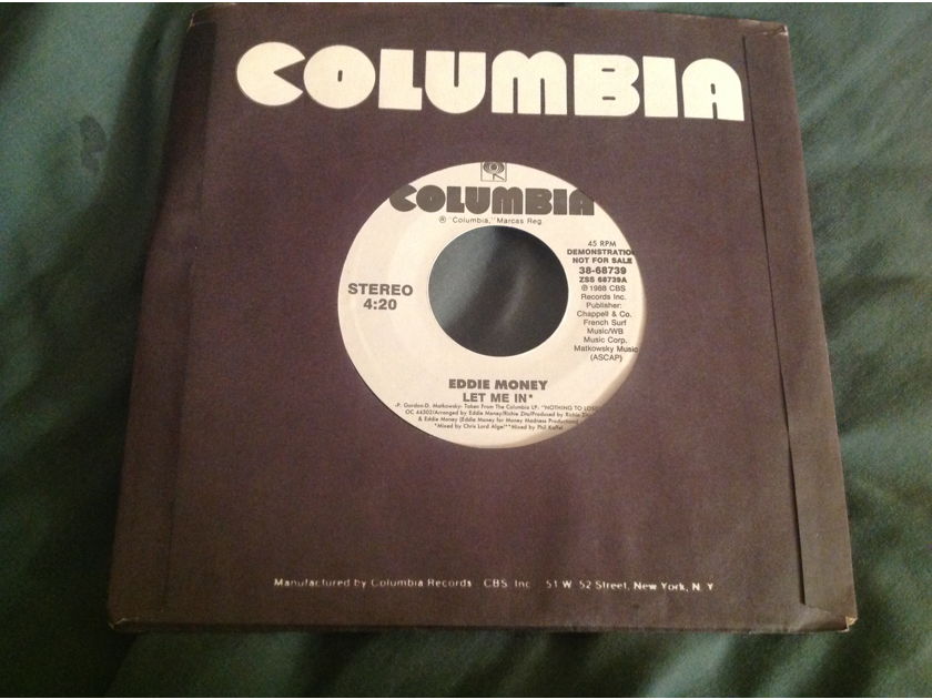 Eddie Money Let Me In Columbia Records Promo Single