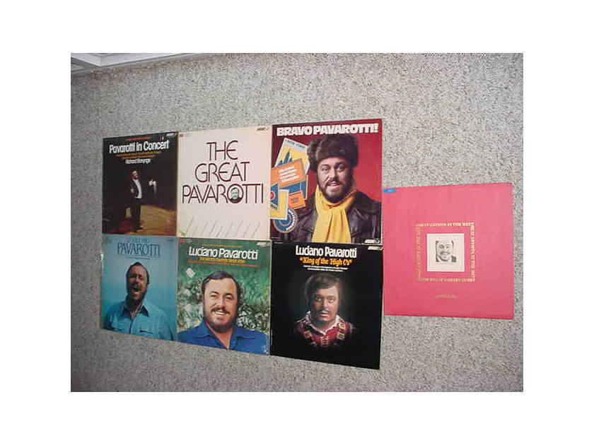 Luciano Pavarotti lot of 7 lp records excellent