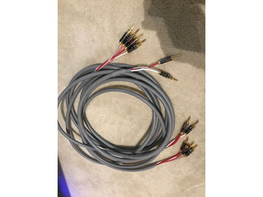Blue Jeans Cable Canare 4S11 Speaker Cable 10' bi-wire with Locking Banana Plugs