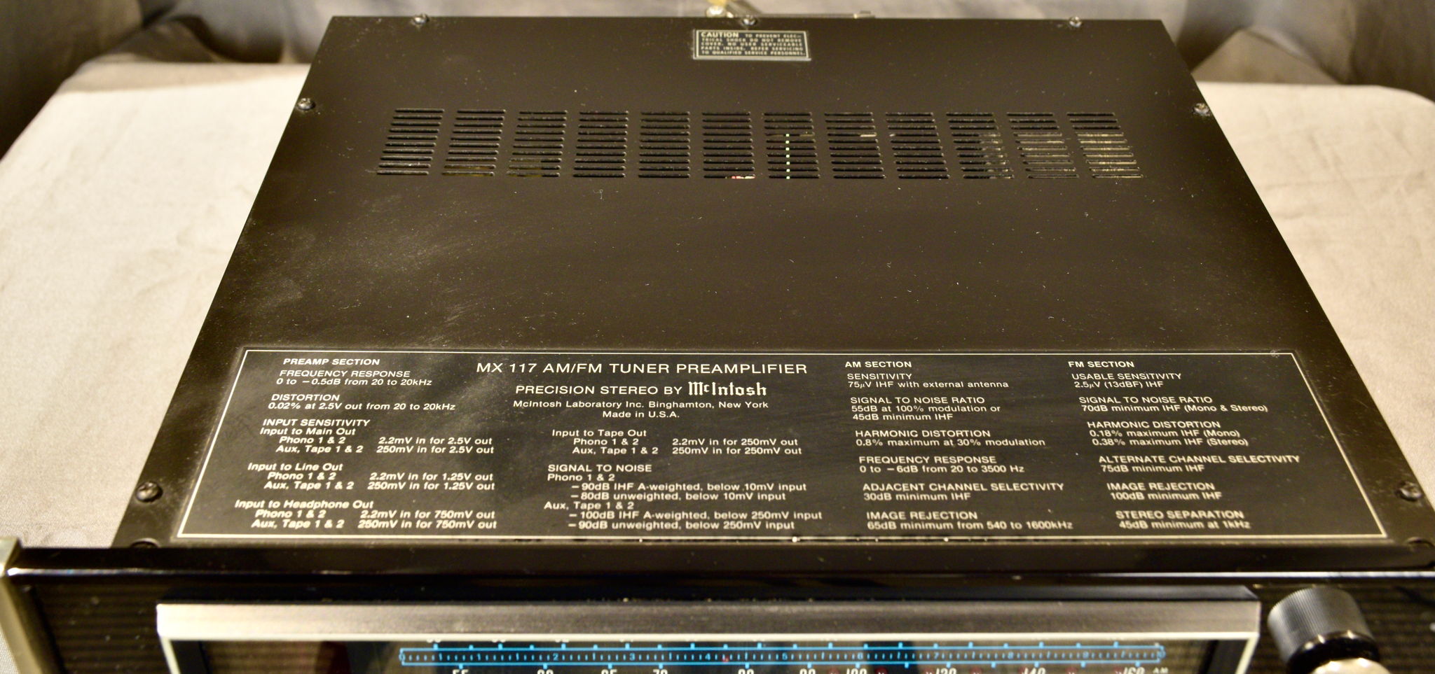 McIntosh MX-117 1980's Solid State Preamp Tuner 6