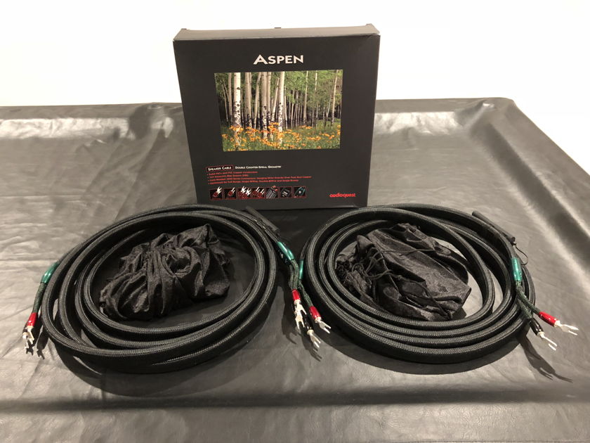AudioQuest Aspen 19ft speaker cable pair in spades