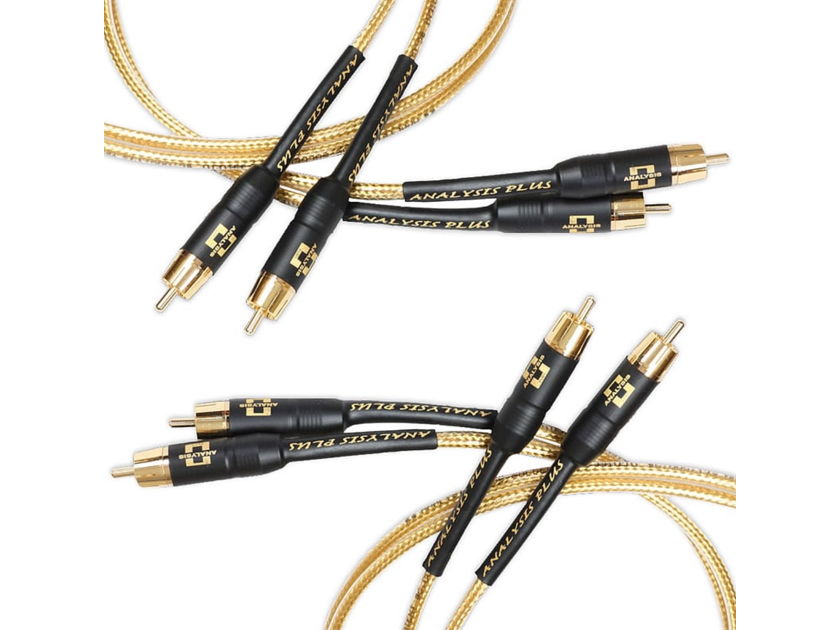 Analysis Plus -- Micro Gold Oval Interconnects (1.0M RCA Pair) | A Rare Demo Pair of One of the Best Interconnects On the Market! | Last Chance to Save 40% with Free Next-Day Shipping