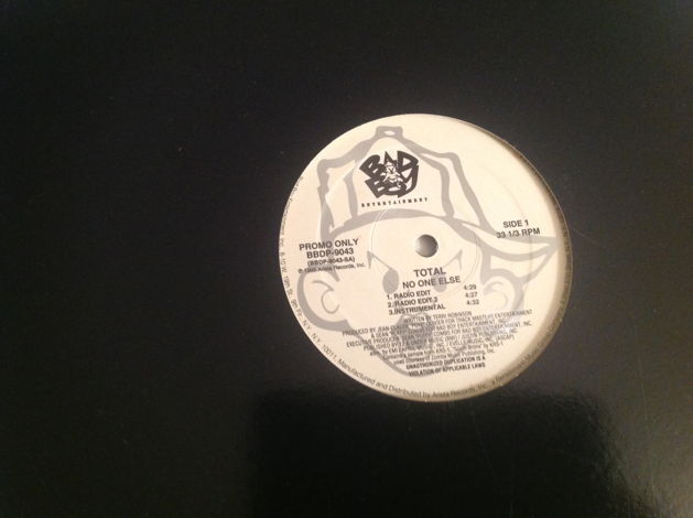 Total  No One Else Bad Boy Entertainment Promo 12 Inch