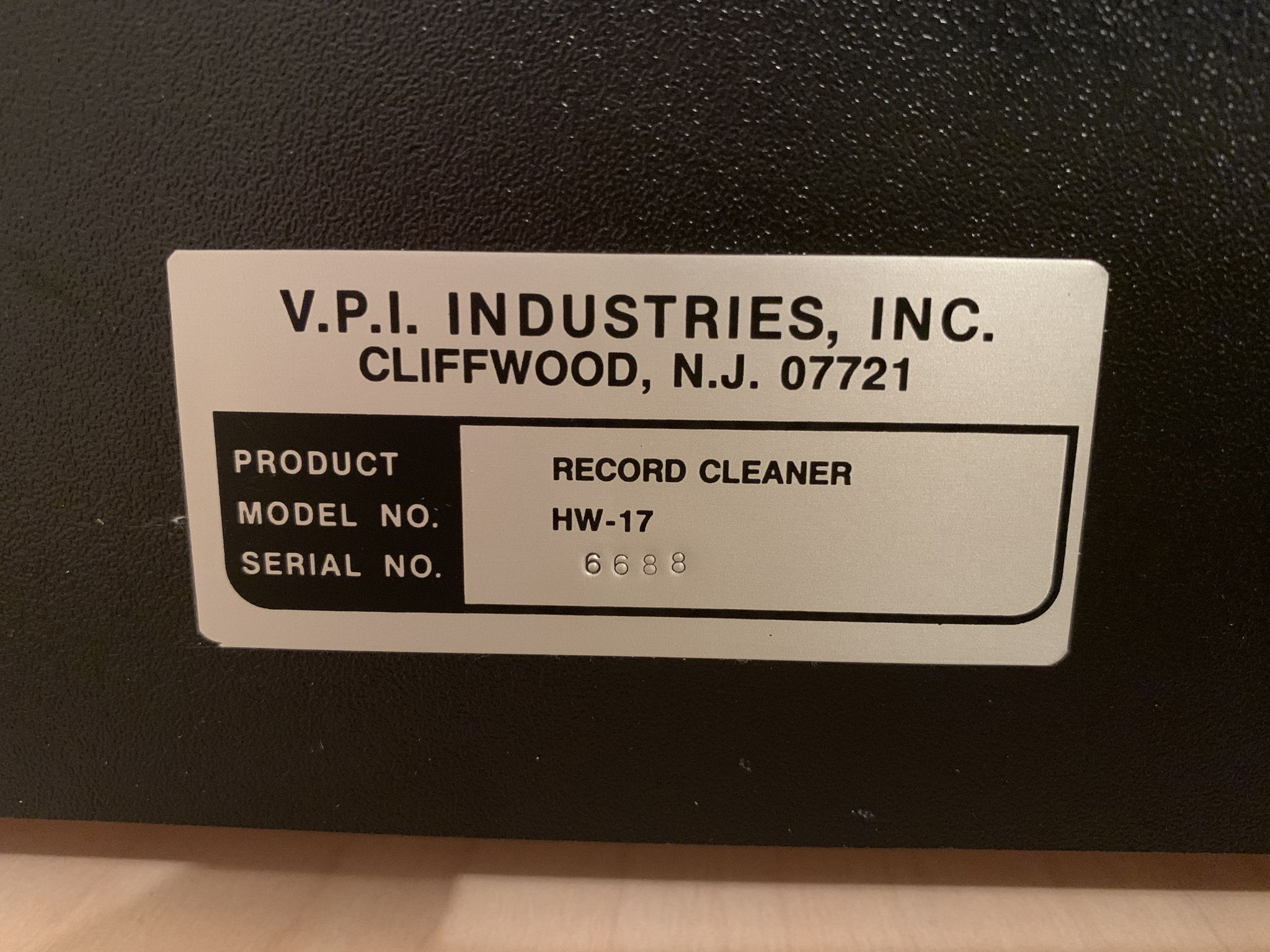 VPI Industries HW-17 4