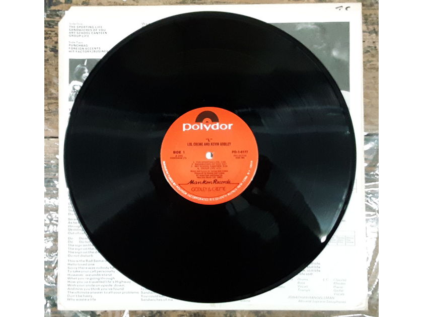 Lol Creme And Kevin Godley - L NM Vinyl LP 1978 MONARCH Pressing Polydor PD-1-6177